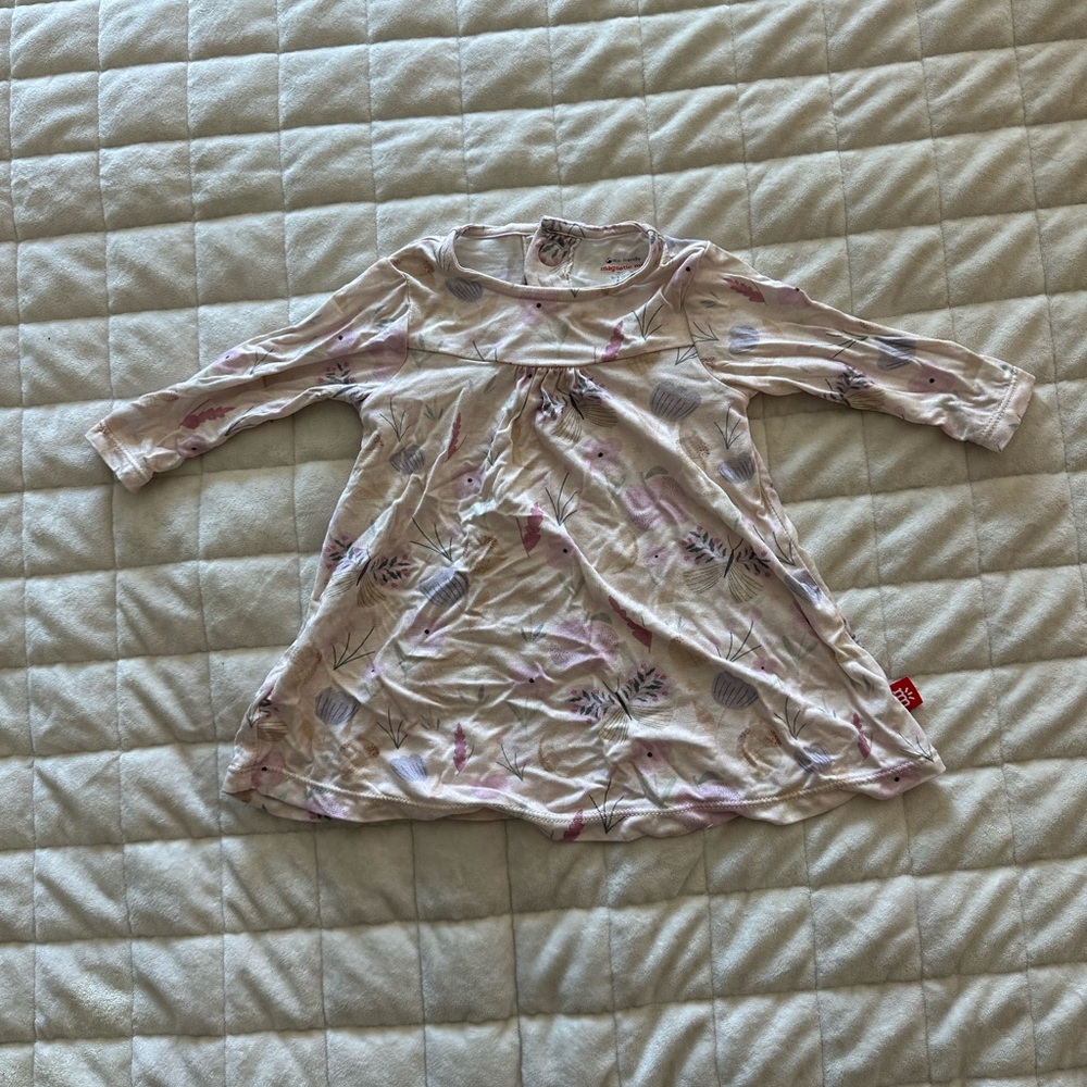 Magnetic Me Floral Long Sleeve Baby Dress